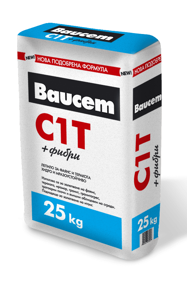 THIN LAYER GLUE FOR FAIENCE AND TERRACOTTA BAUCEM C1T